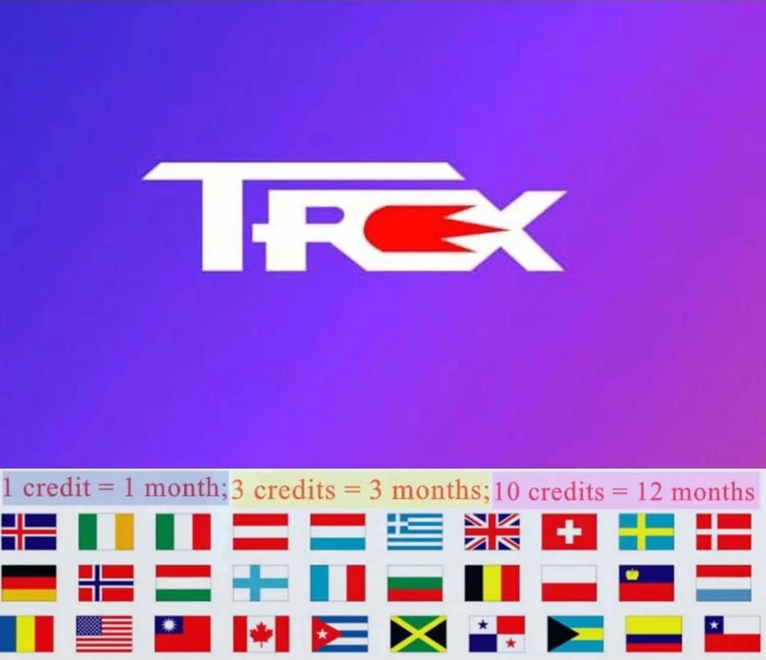 Trex IPTV Reseller Panel Hot Sale to All Europe Netherlands Belgium Germany Channel IPTV Smarters Subscription Code Trex IPTV Panel