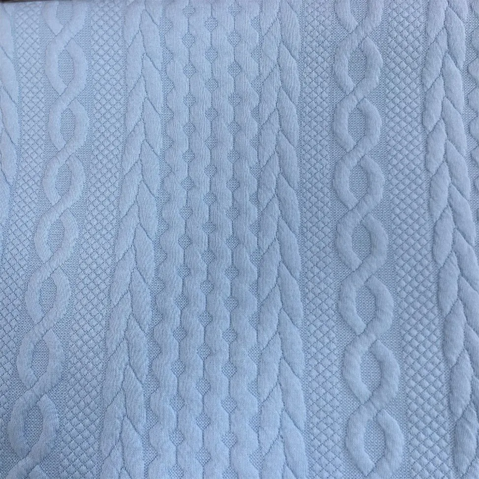 Chatlee трикотаж из жаккардовой ткани с двойной вязки полиэстер спандекс жареные тесто скручивать вертикальной полосой для одежды