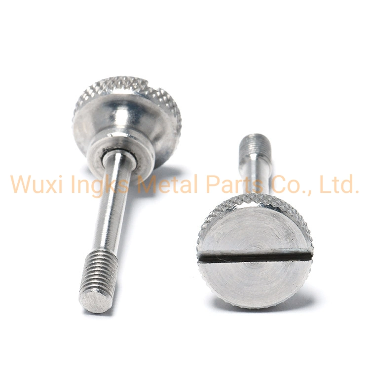 Diamond Knurled Cylinder Slotted Head with Shoulder Loose Proof Captive Screws