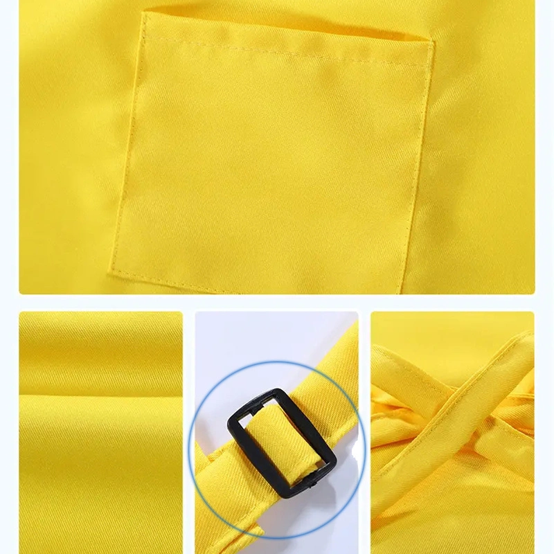 Botão de avental de limpeza de cozinha 5577/fivela bandagem ajustável sem mangas
