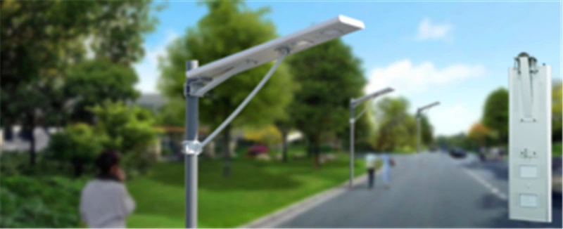 Hepu Alumbrado Público LED solar al aire libre con la pole y panel solar integrado todo en uno AC 12V/24V 80W 100W 120W