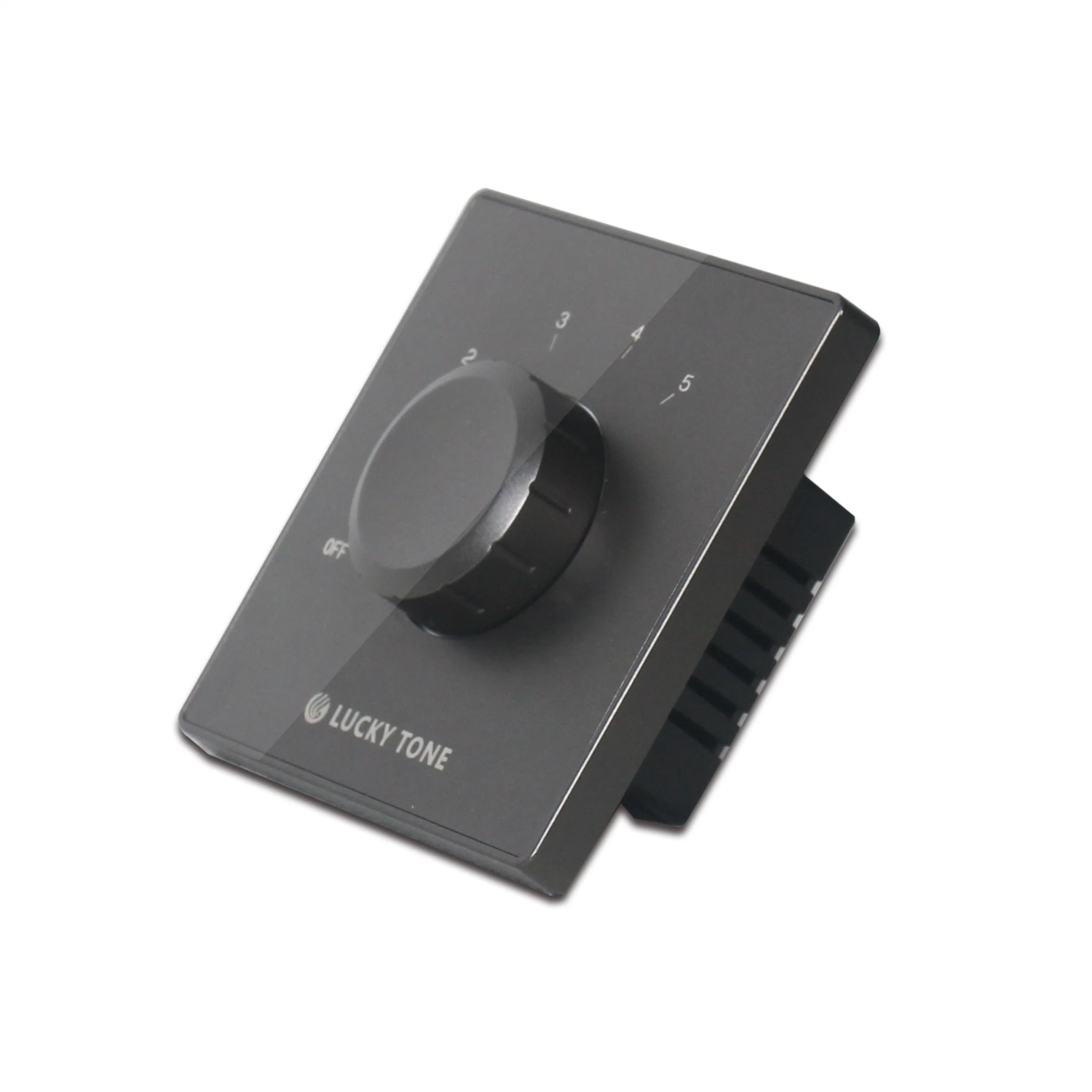 2X30W, Square-Type 5 Steps Dual-Channels Stereo Volume Controller for Stereo Audio Adjustment of Smart Home Audio System