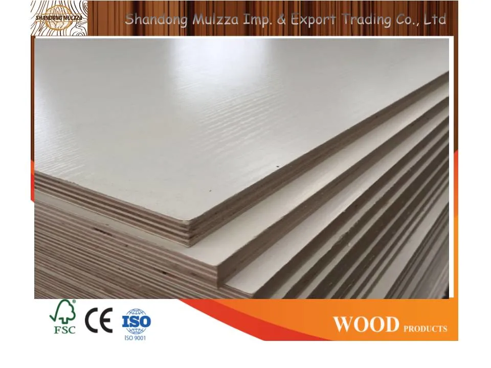 1220X2440X 3-25mm Natural Veneer/Melamine Faced Plywood for Furniture