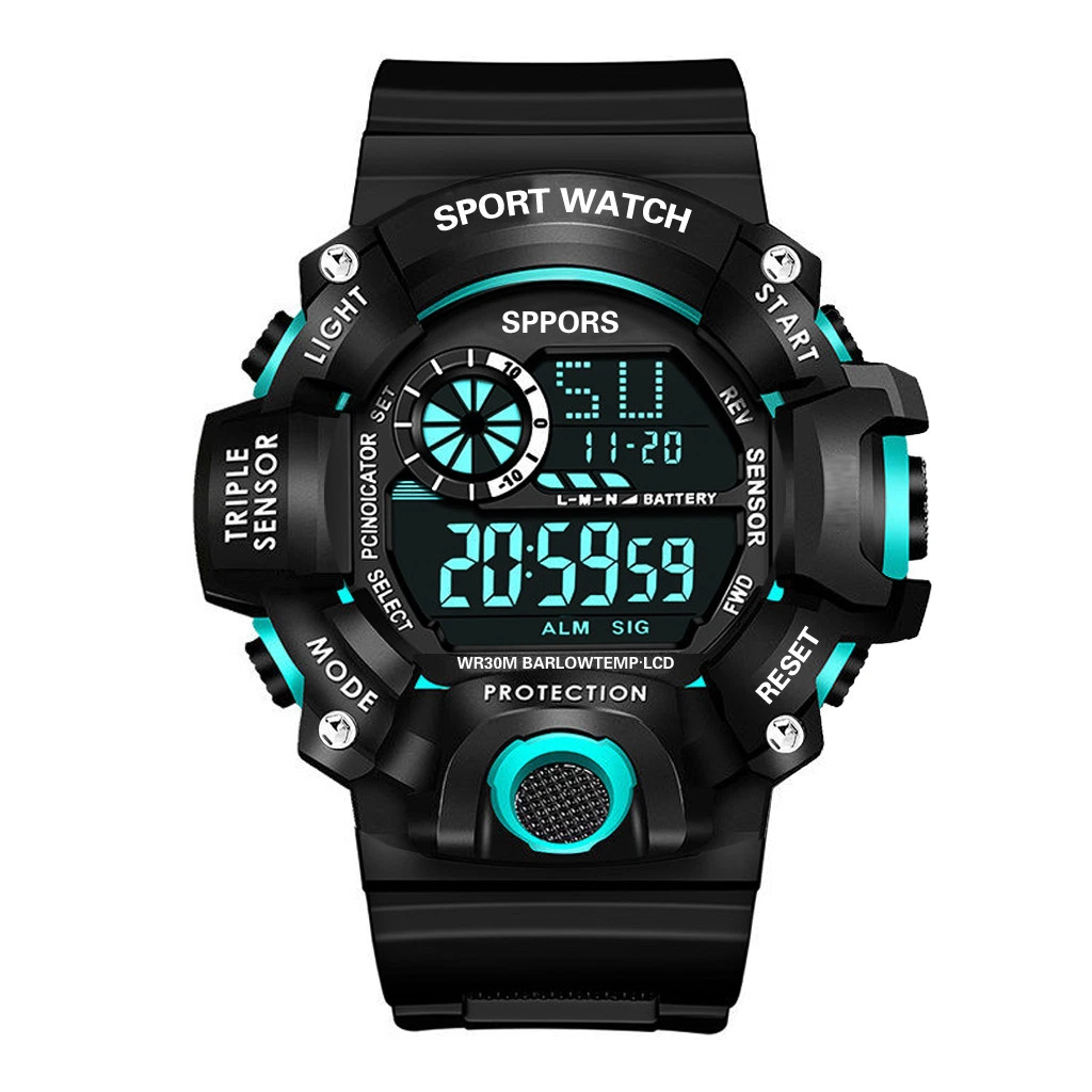 New Arrival with Alarm Clock Waterproof Multifunction Unisex Sports Watch