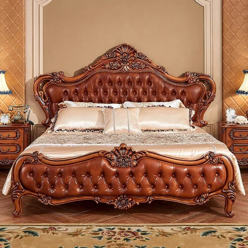 Chinese Modern Home Decoration Wooden King Bed Furniture for Home and Hotel Bedroom Set