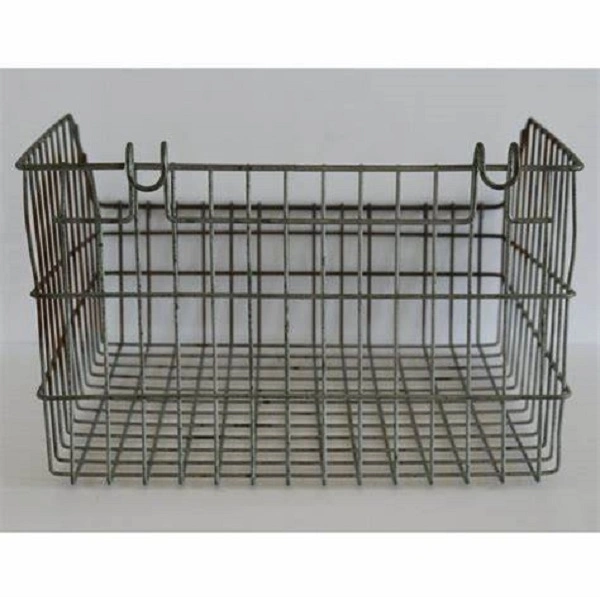 Popular Rear Steel Mesh Bicycle Basket with Handle of Bicycle Parts