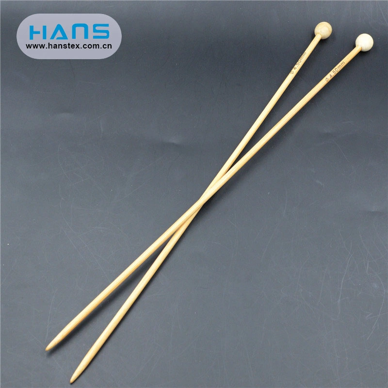 Hans proveedor chino de bambú fijo agujas de tejer