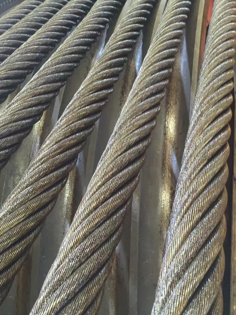 48mm Good Quality Cable 8X36ws+Iwrc Steel Wire Rope for Open-Pit Mine and Electric Shovels Lang Shan Brand