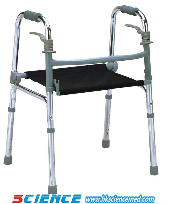 Ayudante de mayorista de aluminio ligero plegable Rollator caminador para ancianos