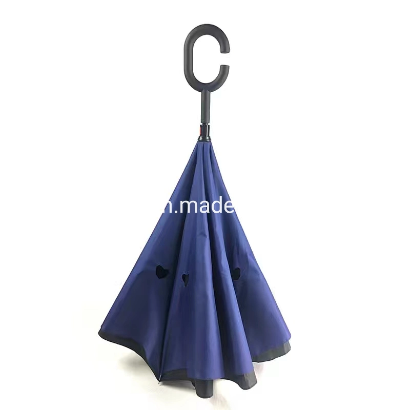 23" Pongee Reverse Umbrella Rain/Sun for Car