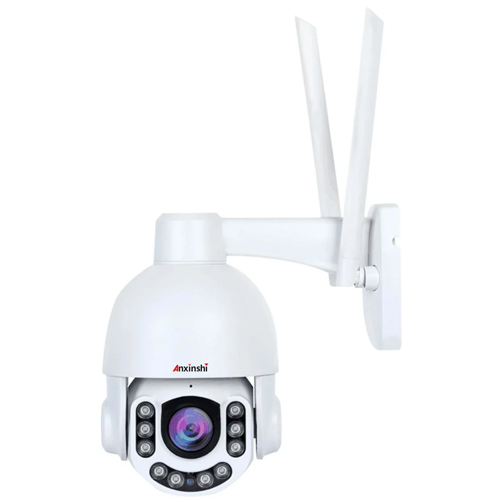 Dual System Backup 8MP Resolution 360 Degree Continues Rotation 4X Optical Zoom IP66 Waterproof Outdoor/Indoor Security System HD Dome PTZ Wireless Camera