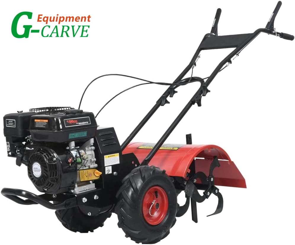 196cc Garden Tiller Cultivator Petrol Rototiller 4-Stroke Soil Power RO