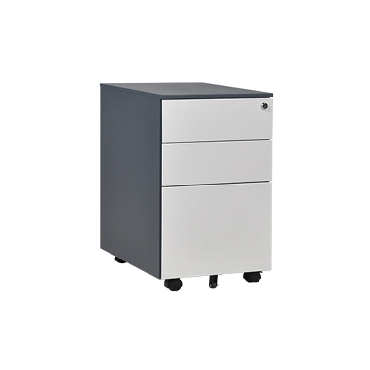 Mobile Pedestal Office Furniture Equipment 3 Drawers Mobile Pedestal for A4 Steel Metal Cabinet Mobile Pedestal Cabinet Moving Storage