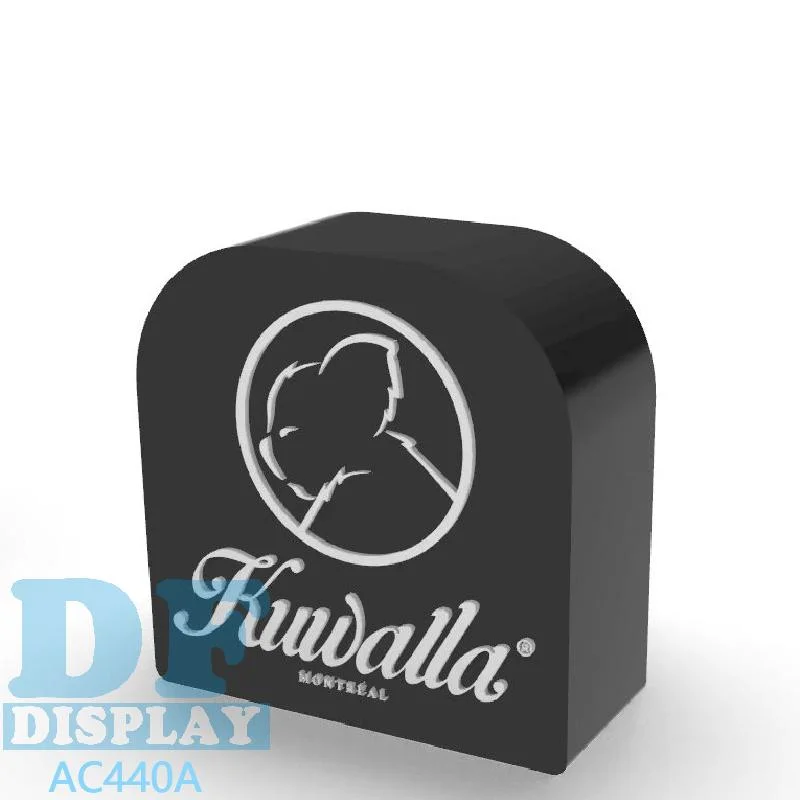 Custom Logo Acrylic Cube Acrylic Block with Black Background Wite Printing Acrylic Block Stand Acrylic Logo Block