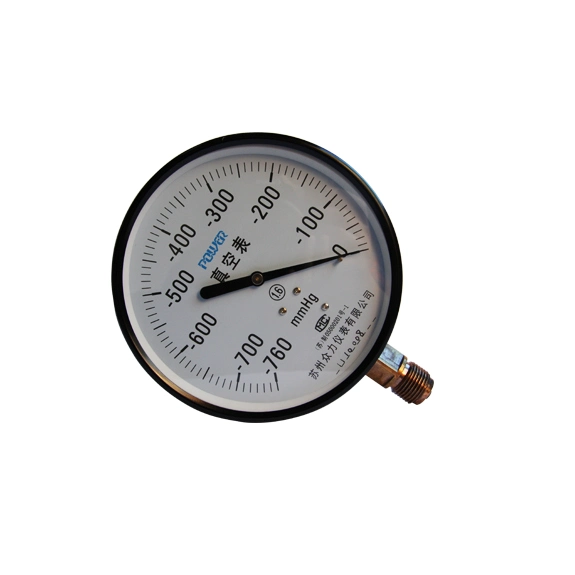 4inch-100mm Bottom Type Black Steel Case Brass Internal Vacuum Pressure Gauges