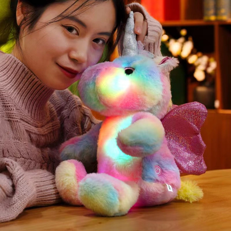 LED Plush Soft and Cute Unicorn Plushies Glow in The Dark Stuffed Animal Toys Light up Toys Christmas Gifts