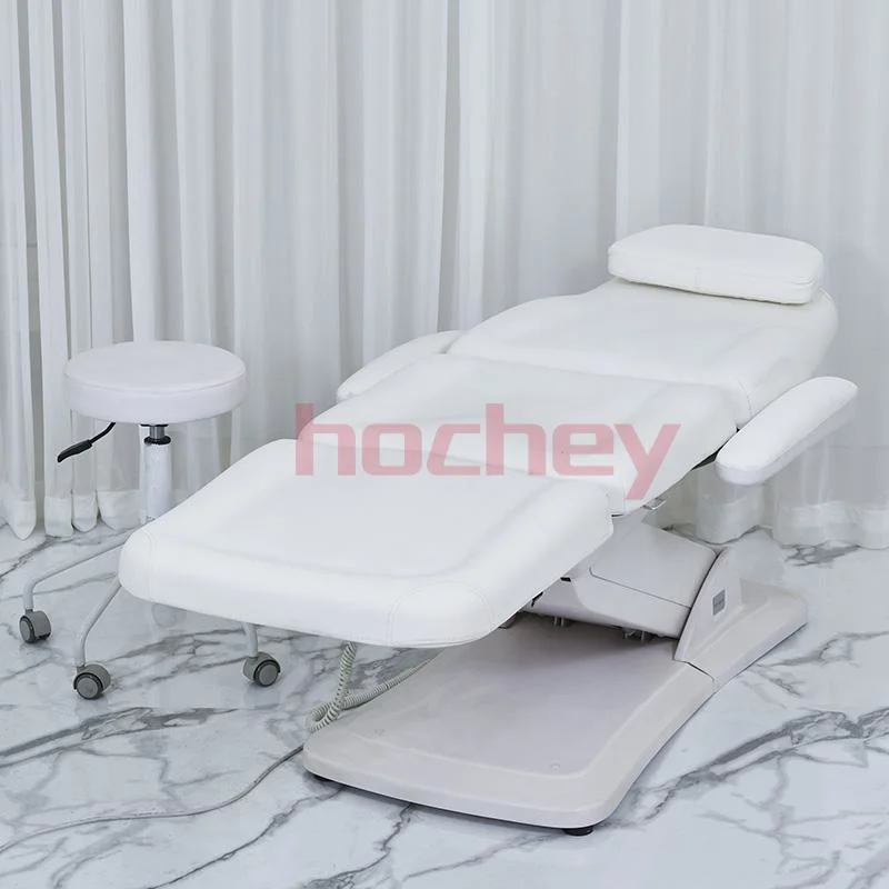 Hochey Medical Beauty Salon furniture Electric Adjustable Facial Bed Tattoo Chair with 2 Motors