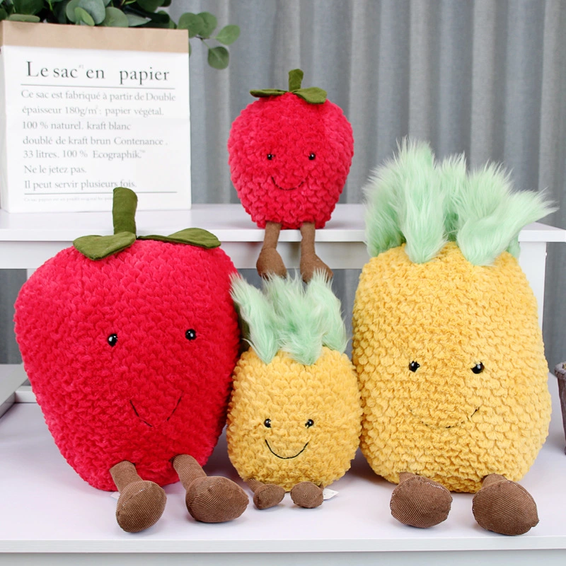 Anthropomorphic Fruit Shape Design Pillow Cute Soft Stuff Strawberry Cushion