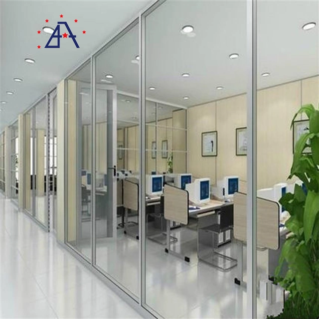 Guangdong Factory Price Aluminum Alloy Frame Indoor Glass Office Partition