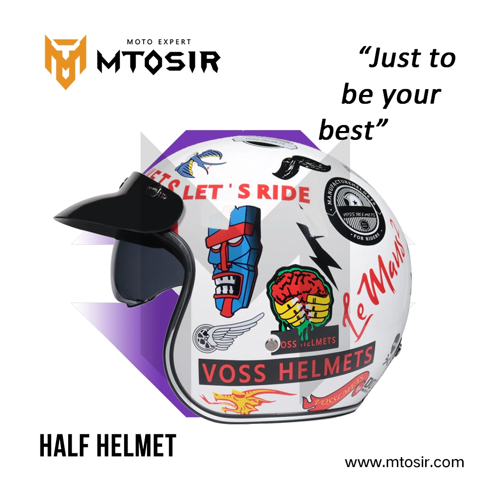 Mtosir Half Helmet with Decal High Quality Motorcycle Accessory Accesorios PARA Moto