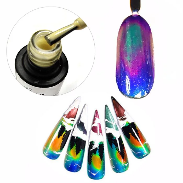 Vente en gros bouteille couleur changement effet Nail Art Thermochromic liquide