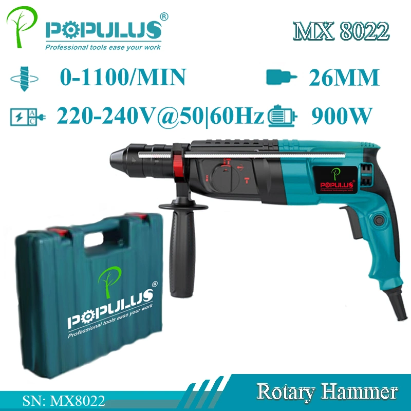 Populus New Arrival Industrial Quality Rotary Hammer Power Tools 900W Electric Hammer for Pakistan Market