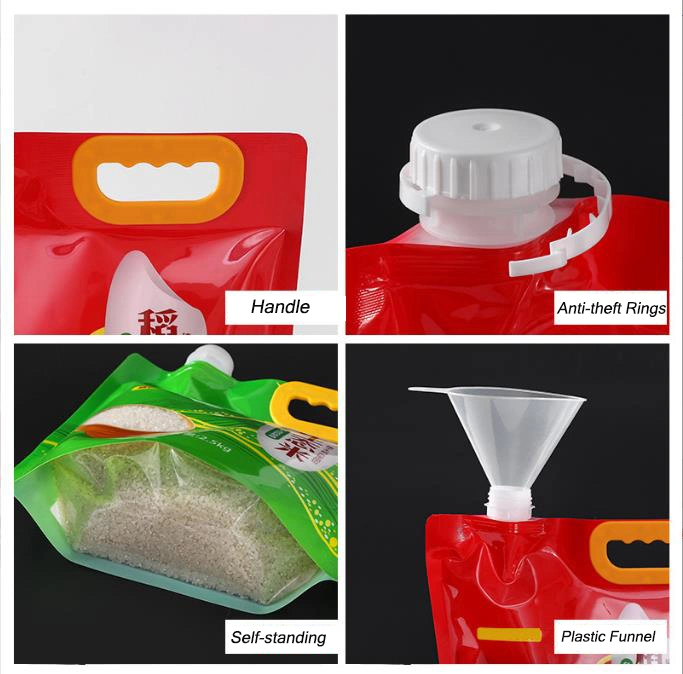 Packing Plastic Printing Water Sachets Stand up Spout Pouch Alumium Foil Gusset Packaging Bag