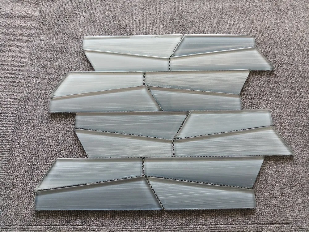 Wholesale Grey Glass Mosaic Tile with Chinese Factory Price