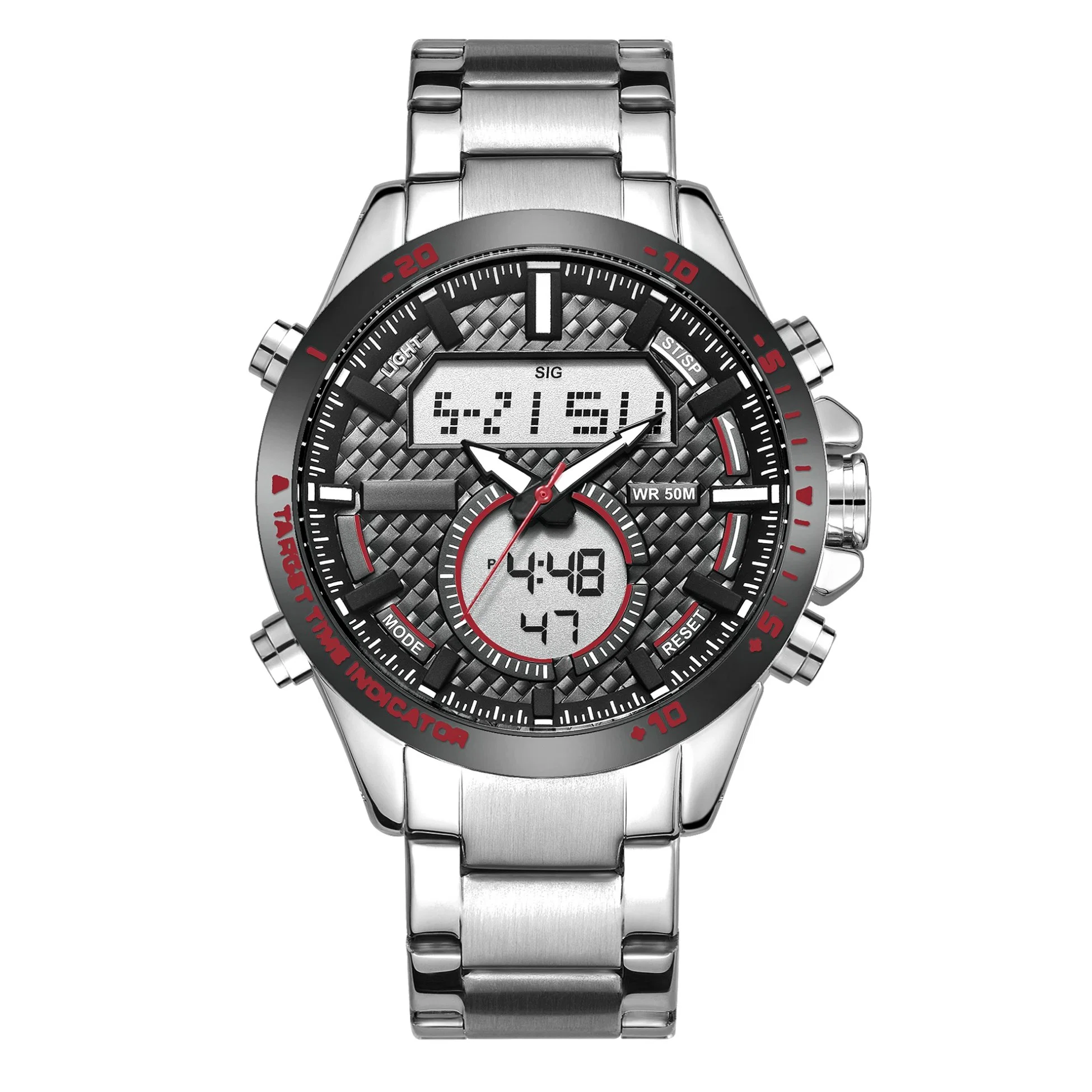 Analog-Digital Uhr für Handgelenkuhr mit Fashion Watch in China Uhr in Edelstahl Uhr