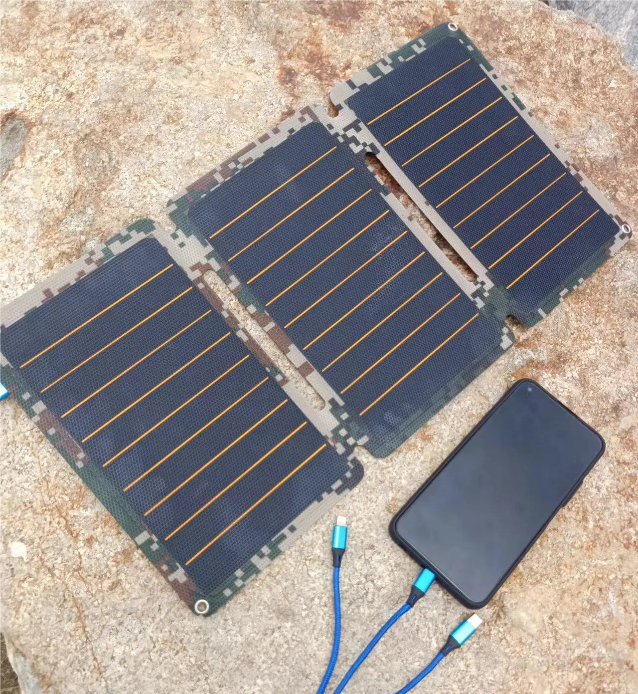 Cargador de panel solar inteligente portátil plegable para electrónica de consumo