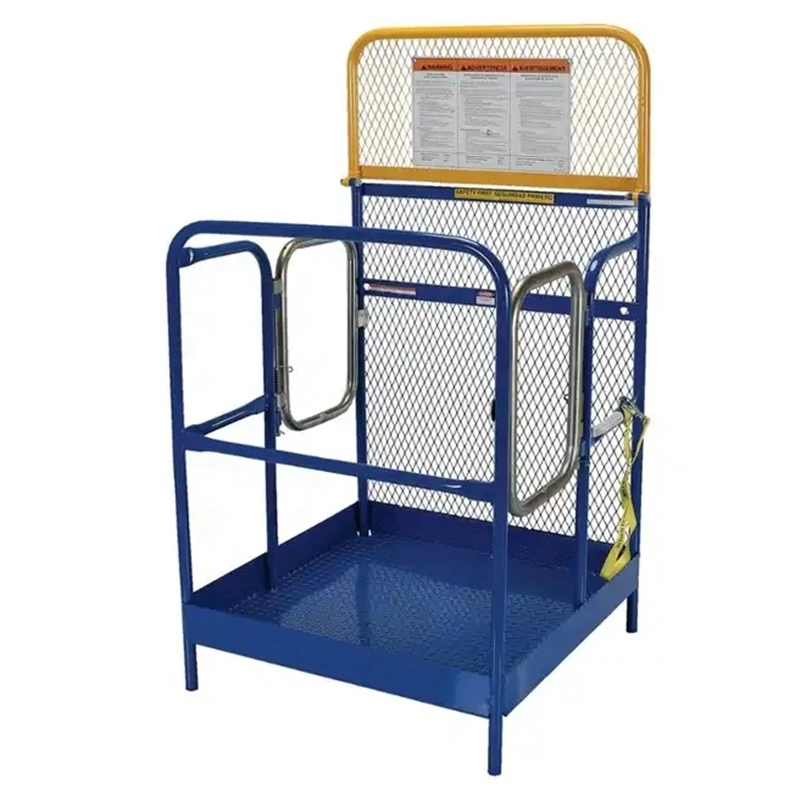 Powder Coating Folding Safety Platform Forklift Cage