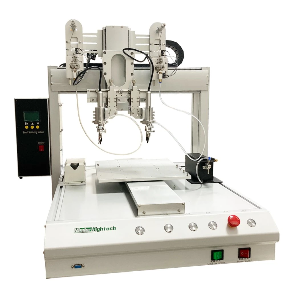 Automatic Double Soldering Iron Double Table Soldering Machine for PCB Wire Soldering Robot
