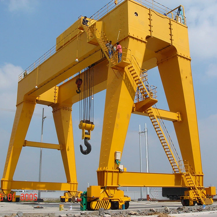 50/10t Heavy Duty Double Girder Electric Rail Mobile Goliath Crane