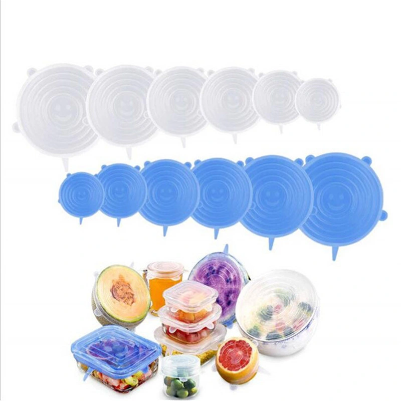 Food Grade Silicone Universal Stretch Lids for Cups/Pots/ Bowls/ Pans/Containers