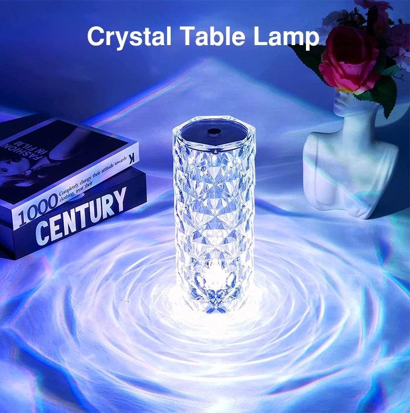 LED Crystal Desk Lamp Touch Romantic Acrylic Party Bar Night Light