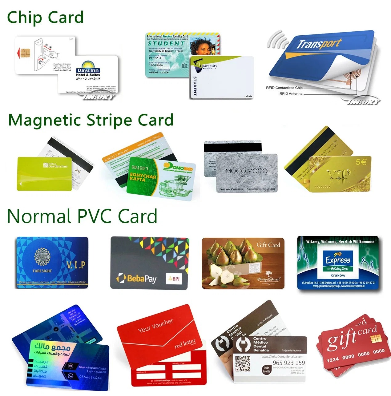 Cr80 plaine de la taille de carte d'ID de PVC vierge pour l'ID Card Printer