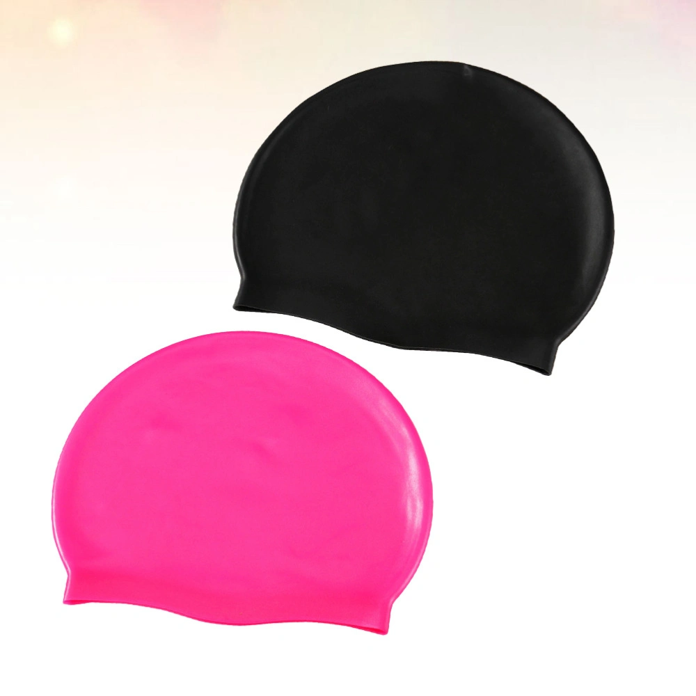 Waterproof Flexible Logo Printed Soft Adult Silicone Swimming Caps