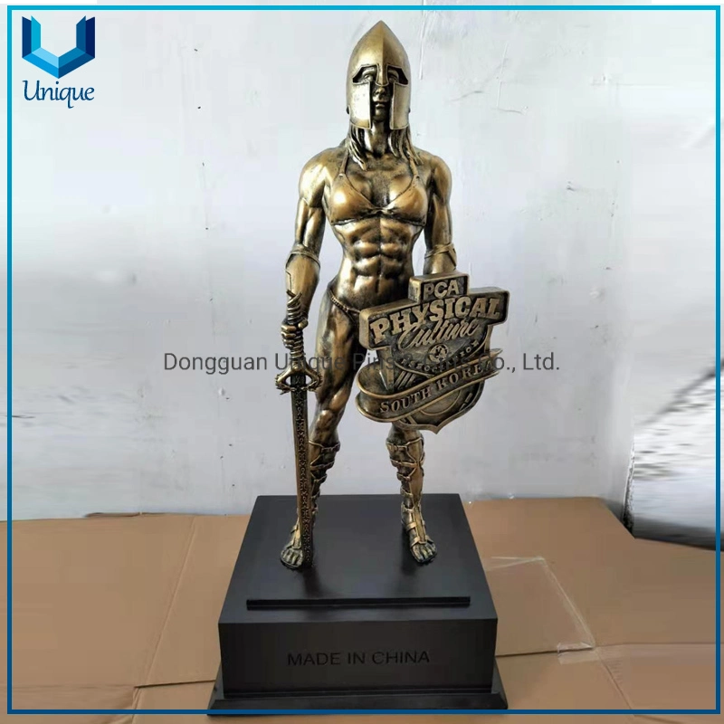 Korean PCA 90cm Big Sport Gym Trophy for Award, Custom Antique Brass Resin Trophy in High Quality for Award Events