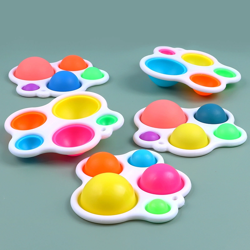 Mano sensorial Push Pop Fidget Toy simple Fidget Toy Silicone Herramientas educativas tempranas de plástico de juguetes para bebés sensoriales