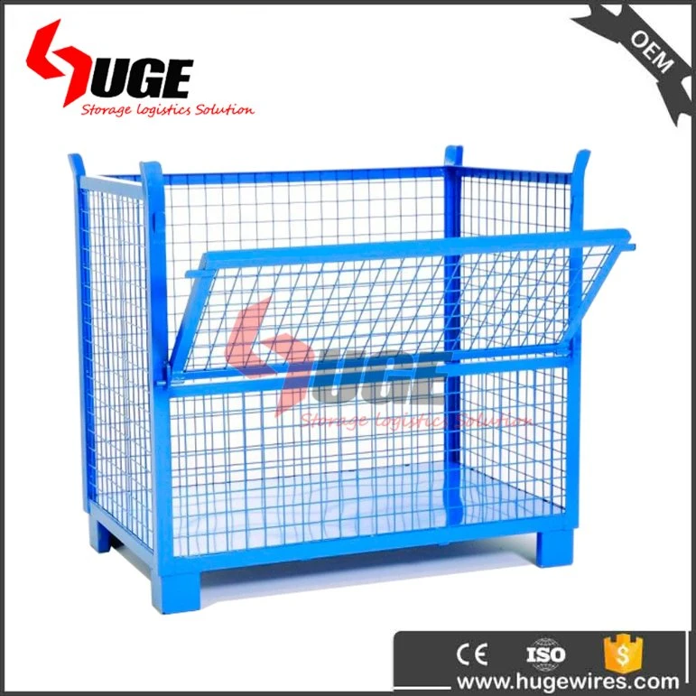 Huge Metalic Wire Mesh Rack Container Material Warehouse Logistics Equipment