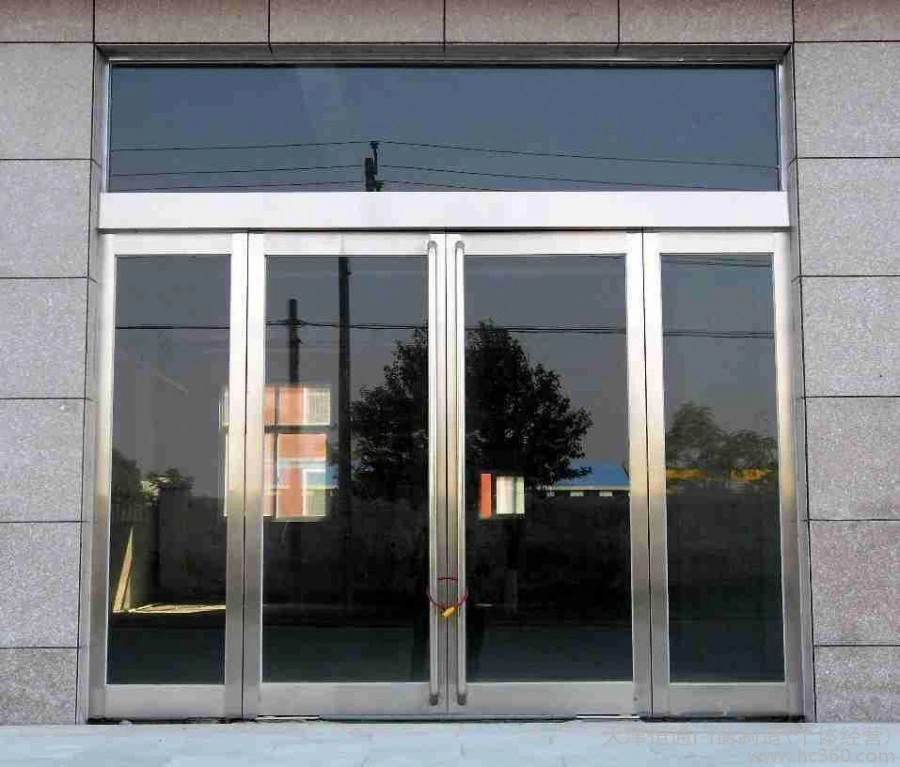 8 Feet Fire Rated Storefront Commercial Stainless Steel Double Glazed Door