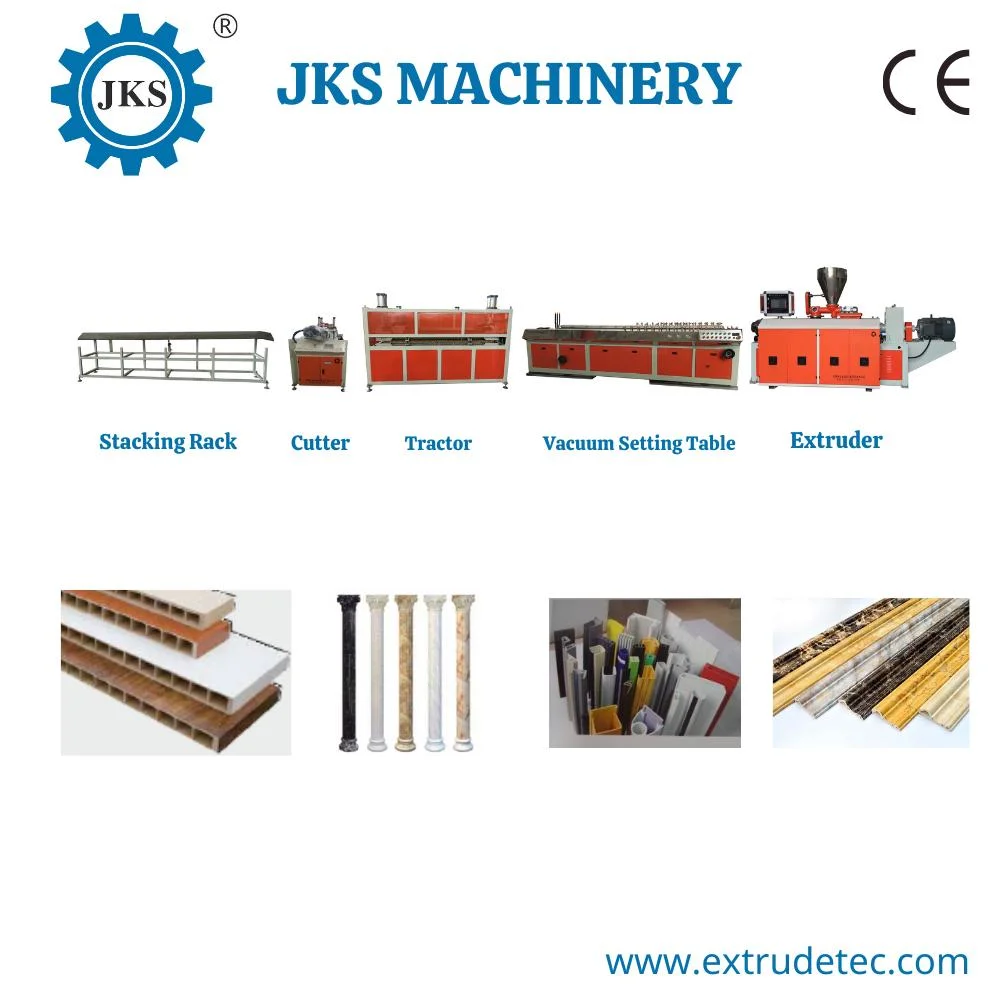 WPC PP PE PVC Wood Plastic Profile / Decking/Door Frame/ Wall Panel/Floor Fence Post Window Extruding Extruder / Extrusion Making Machine Factory Price