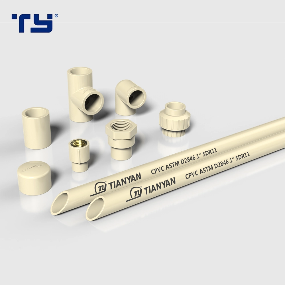 Tubo de Abastecimento de Água em Plástico CPVC PVC ASTM D2846 / Encaixe Conjunto