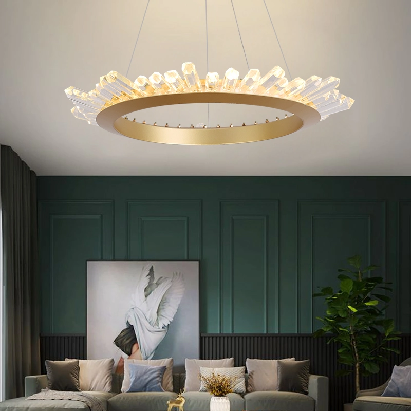 Nordic Bedroom Dining Light Bar Art Luxury Modern Style Pendant Lamps Factory Price Crystal Glass Ice LED Ceiling Hanging Decoration Decorative Chandeliers Lamp