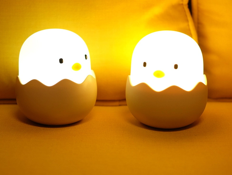 Quality Rechargeable Kids Night Decoration Lighting for Bedroom Baby Night Lamp Cute Chick Dimmer Switch Bedside Nursey Lamp Warm White/ White Mood Light