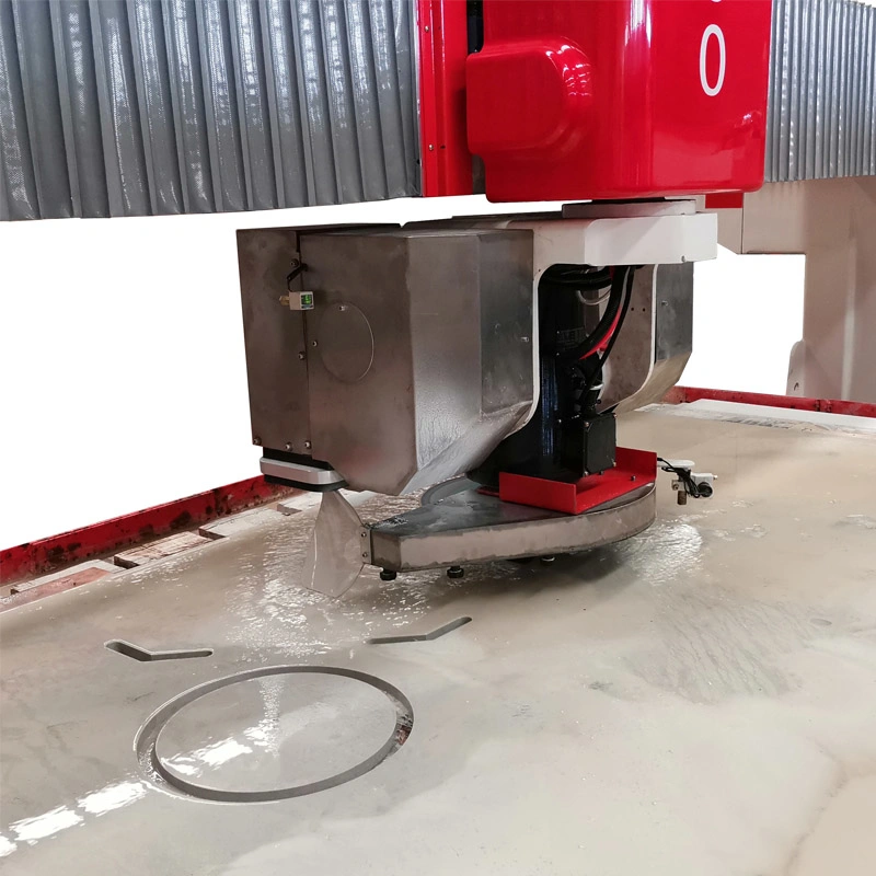 Hualomg Machinery Italian System 5 Axis CNC Bridge Saw Making Kitchen Countertop Cutting Drilling