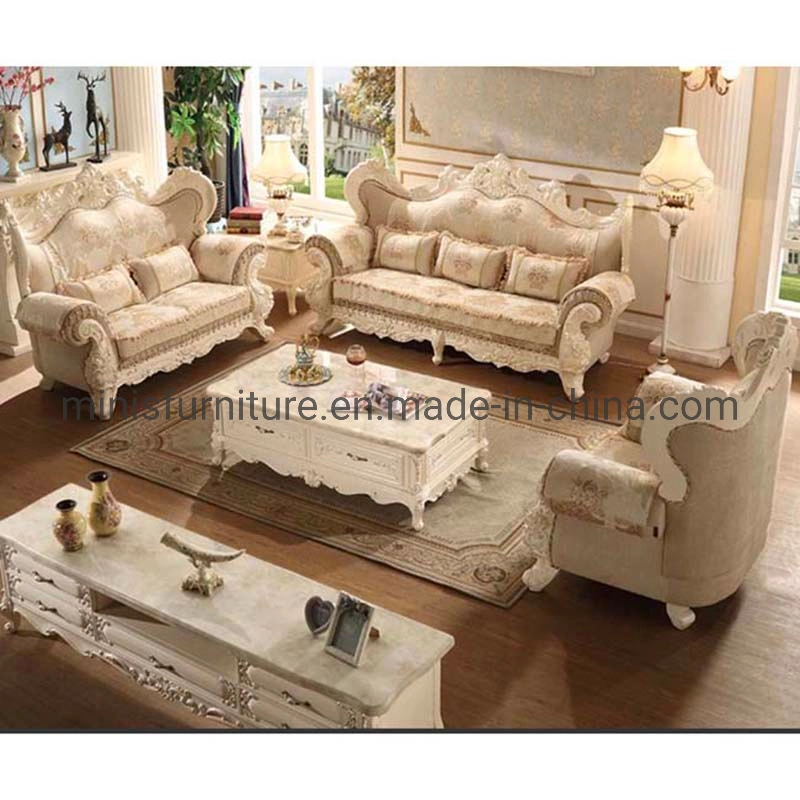 (MN-SF79) French Classic Home Living Room/Hotel Lounge Furniture de madeira Sofá