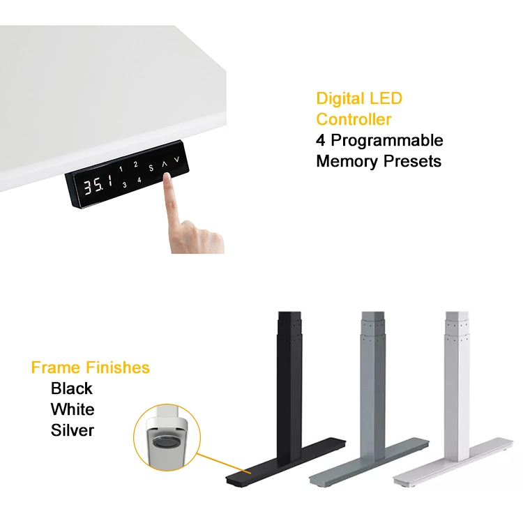 Office Height Adjustable Desk Metal Working Single Motor Table Base Electric Desk Sit Standing Desk