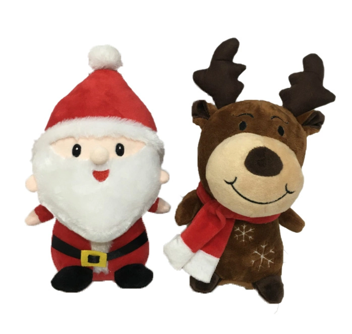 LED Lighting & Singing X&prime; Mas Plush Toy with Squeeze Box for All Years