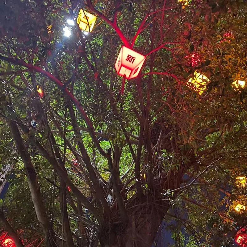 Festival du printemps chinois traditionnels palais lanternes décoratifs sel Crystal Palace Voyant DEL de la pendaison arbre lampe décorative lampe